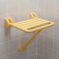 Space Saving Wall Mounted Shower Seat Easy to Install Wall Mounted Shower Chair Elastic Assisted for Seniors, Hospital, Nursing Home