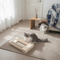 Wooden Cat Scratcher Frame Compact Feline Furniture Stable Scratching Surface for Cats