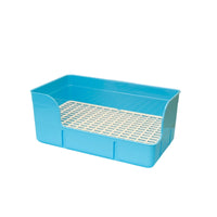 Rabbit Litter Box with Grid Large Small Animal Toilet Sturdy for Cages, Rabbits