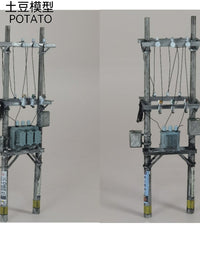 土豆模型1/64比例变压器模型电线杆模型户外电线杆模型变压器模型