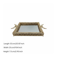 Ornate Tray Mirrored Finish Ornate Fruit Platter Easy to Clean for Living Room