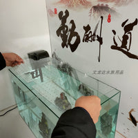 代发货 薄款鱼缸盖 盖板 防跳网 鱼缸盖子 上盖 顶盖 鱼缸防跳缸 适合50*30cm鱼缸送6个支架