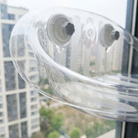 Cat Hammock Window Cat Perch with Transparent Dome, 3 Strong Suction Cup Bed for Indoor Pets, Sturdy Non-Foldable Elevated Sunbathing Seat