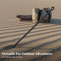 High-Strength Umbrella Ground Anchor Stable Beach Umbrella Sand Anchor Multi-Functional Two-Prong Ground Insert Easy to Install for Street Vendors, Beachgoers, Soil, Campsite, Patio, Garden