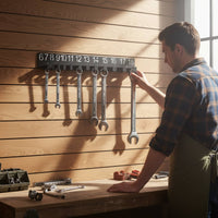 Wall-Mounted Wrench Space Saving Numbered Tool Hanger Heavy Duty Wrench Storage Shelf for Mechanics