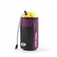 Bike Water Bottle Holder with Mesh Pocket Cylindrical Handlebar Bottle Holder Portable for Commuters, Commuting