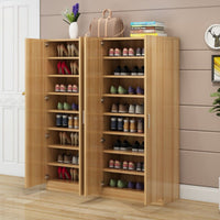 1 Wooden Shoe Storage Cabinet Space Saving Footwear Storage Large Capacity Entryway Organizer Adjustable Shelving Suitable for Student Dorm Room Homeowner Hallway Balcony Bedroom