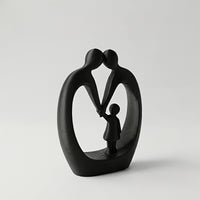 跨境新款3d打印雕像三人之家装饰品 简约北欧风家居艺术摆件礼物