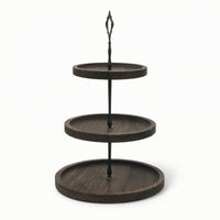 3 Tier Cupcake Stand Wooden Tiered Serving Tray Sturdy for Kitchen Counter