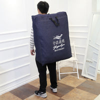 Thickened Denim Waterproof Moving Storage Bag Travel Duffel Backpack