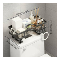 Over the Toilet Storage Rack Waterproof Bathroom Space Saver Shelf for Renters