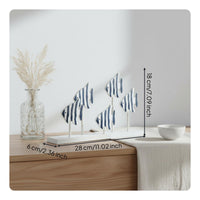 Striped Marine Creature Tabletop Ornament Handmade House Decoration Detachable