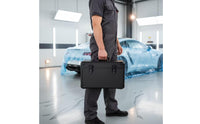 Tool Storage Box Portable Tool Box with Tray Divided Removable for Car Detailers, Workshop, Garage