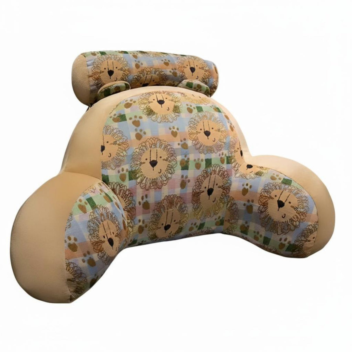 Vintage Plush Bedside Pillow, Large Backrest, Waist Support, Sofa Throw, Cute Creature Pattern, Dormitory, Student