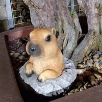 Groundhog Figurine Lifelike Design Groundhog Statue Charming Accent for Patio