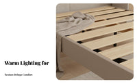 Quiet Design Floating Slat Frame Noisequiet foundation Bed robustDuty Slats Bedstead Minimalist design for Apartment Dwellers, partners, Homeowners, Small Apartments, Guest Room