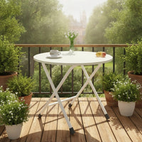 Foldable Folding Table with Metal Legs Compact Folding Table Portable Furniture Lightweight for Dorm Rooms