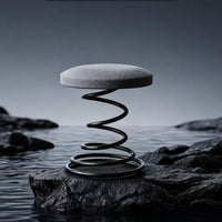 Compact Spring Stool Space-Saving Stool with Spring Base for Living Room