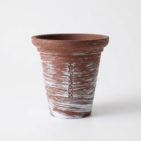 Plant Pots for Indoor Plants and Home Office, Smooth Terracotta Pots with Drainage Hole, Single Breathable Clay Pot, Small Tapered Terra Cotta