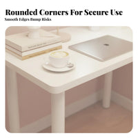 Single-Piece Tabletop Simple Computer Desk Stable Structure Computer Desk Thickened Desktop Minimalist Study Table Sturdy Construction for Students, Telecommute Workers, Teenagers, Dorm Room, Small Areas