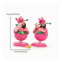 2 Pieces Car Dashboard Bobblehead Playful Spring Figurine Funny for Office Desk