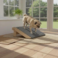 Foldable Dog Ramp Portable Wooden Pet Ramp Anti-Slip Wooden Pet Steps for Elevated Areas