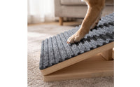 Adjustable Height Wooden Pet Ramp Stair Portable Foldable Pet Ramp with Anti-Slip Surface Sturdy Long-Lasting for Small Dogs, Young Dogs, Injured Pets, Bedside, Sofa