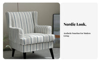 Button-Tufted Sheltered Rear Chair Modern Design Button-Tufted Sheltered Rear Armchair Comfortable Padding Sturdy Frame