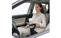 Raised Rim Car Cup Holder Tray Organizer Stable Phone-Supporting Cup Holder Tray Black Auto Accessory Multifunctional