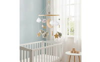 Nursery Mobile with Wooden Loop Hanging Baby Mobile with Loop Decor Crochet for Newborn