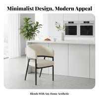 Upholstered Dining Armchair with Armrests Dining Armchair Elegant Design Thickly Padded for Diners, Living Room, Bedroom, Office