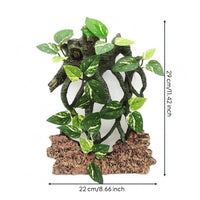 Tree Root Decor Faux Leaves Tree Trunk Decoration Hollow Hideout