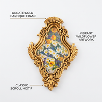 Ornate Resin Photo Frame, Vintage Wall Hanging Tabletop Display, Antique Gold Picture Frame for Home - Image 7