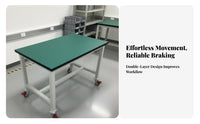 Locking Wheels Anti-Static Workbench Heavy Duty Mobile Work Table Strong Load-Bearing Capacity Rolling Workspace Trolley Long-Lasting Steel Frame for Factory Workers, Technicians, Mechanics, Workspace Oratory, Cleanroom, Warehouse, Repair Shop