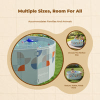 Foldable Hard Plastic Pet & Kiddie Pool, Non-Inflatable