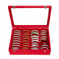 Large Capacity Bangle Display Case Dust-Proof Velvet Lined Jewelry Tray Multi-Functional for Women, Gift Givers, Vanity, Bedroom, Closet