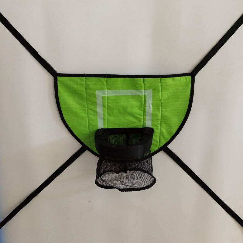 Kids Trampoline with Basketball Hoop and Backboard