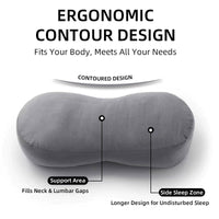 Ergonomic 3D Body Pillow with Polyester Cover and PP Cotton Fill