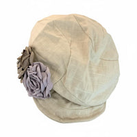 Flower Hat Spring type Linen Hat Soft Material Vintage Cabbie Headwear for Autumn Wear