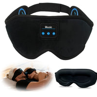 3D Contoured Sleep Mask with Hollow Nose Bridge, Bluetooth, Memory Foam, Detachable