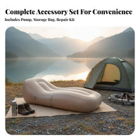 Wind-Inflated Couch No Pump Needed Wind-Filled Recliner Foldable for adventurers