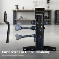 Spring Loaded Chair Tilt Mechanism Black Steel Office Chair Tilt Plate Compact Metal Body Furniture Part Mounting Tabs