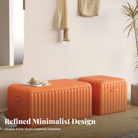 Pill-Shaped Ottoman Nordic Design Entryway Stool Multi-Functional for Homeowners