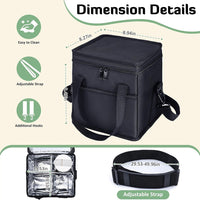 New Insulated Milk Tea Carry Bag - Waterproof Oxford Cloth Large Capacity Cooler Bag