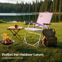 Foldable frogdesign Chair long-lasting Construction Folding Camp Chair with Armrests Includes Carry Bag Camping Equipment Strong Load-Bearing for Beachand travelers, outdoor diningkers, Fishing, outdoor dining, outdoor dinings, journey Trips