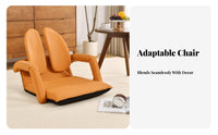 Adjustable Backrest Lounger Includes Armrests Adjustable Split-Back Lounger
