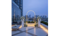 Golden Wedding Arch Wrought Iron Gold Wedding Arch Long-Lasting for Outdoor