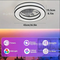 Tuya Smart RGB Ceiling Fan Light with Music Sync, Modern Style