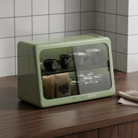 Sliding Door Cup Cabinet Countertop Tumbler Storage Rack Opaque Body