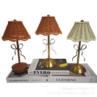 Woven Rattan Butterfly USB Rechargeable Ambient Table Lamp